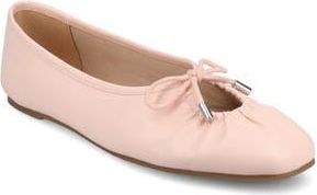 Journee Collection Callee Keyhole Square Toe Flat in Pink at Nordstrom Rack, Size 6.5