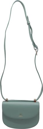 A.P.C. A. P.C. Mini Geneve Crossbody Bag In Green Leather