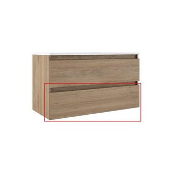 Saniclass Chaci Badkameronderkast Service Onderdeel - 100cm - onderste lade - binnenlade antraciet - voor SW1212774 - eiken