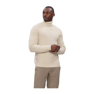 Selected Slhdane LS Knit Structure Roll Neck Noos - Heren - Truien - Beige - Maat: M