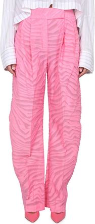 The Attico High-Waist Cotton Trousers - Pink