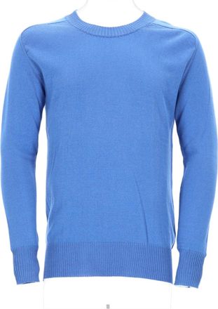 Laneus Blue Cotton Viscose Knit Sweater