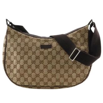 Gucci Pre-owned GG Canvas Schoudertas - Dames - Pre-owned - Bruin - Maat: ONE Size
