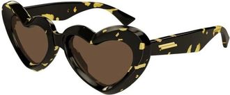 Bottega Veneta Cat-eye Zonnebril - Dames - Zonnebrillen - Bruin - 55 MM - Nylon - Accessoires