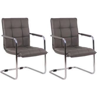 Clp Clp - Set De 2 Sillas De Conferencia Gandia Gris Cromado