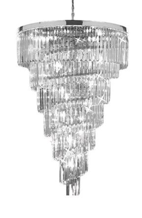 OEM Hereford Spiral Chrome - Ara&ntilde;a De Cristal Cromado 80cm