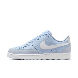 Nike Womens Court Vision Low Suede Shoes in Blue | IQ9757-400