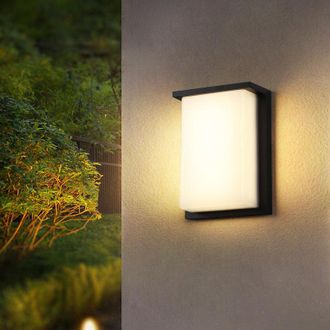 OEM Aplique De Pared Cuadrado Para Exteriores De 24 W, Resistente Al Agua, Para Balc&oacute;n, Terraza, Pasillo, Escalera, Led, Ultrabrillante, Patio, Entrada