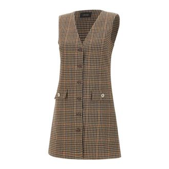 Liu Jo Vests, female, Brown, Size: M Short Chequered Dress