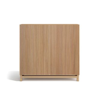 HERDASA Zapatero de melamina roble dorado puertas impresi&oacute;n vallado 90x90x27cm