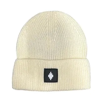 Marcelo Burlon Beanies, unisex, Beige, Size: ONE SIZE Beanie