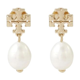 Tory Burch Tory Burch, Earrings, female, Yellow, Size: ONE SIZE Kira Pearl Drop Earrings