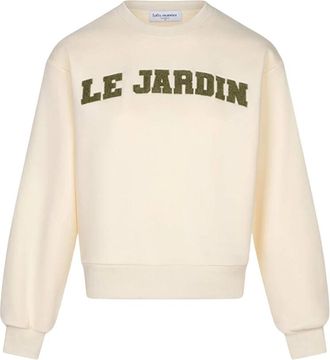 Lofty Manner Sweater Imina - Basic Relaxed - Dames - Sweatshirts & Hoodies - Beige - Maat: S Katoen