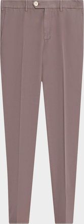 Brunello Cucinelli Mens Dyed Cotton Straight-Fit Pants