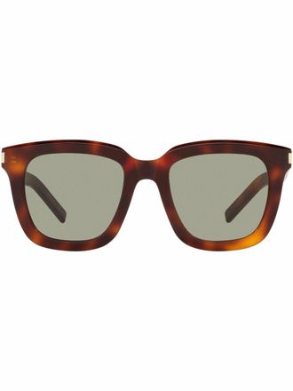 Saint Laurent Eyewear Zonnebril met vierkant montuur - Bruin