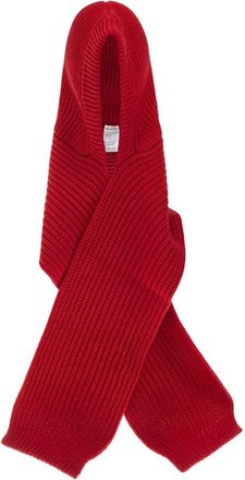 Moncler Capuchonsjaal van wol en kasjmier - Dames - Hoeden - Rood - ONE Size - Wol - Accessoires