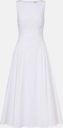 Staud Vestido midi Gwen de popel&iacute;n de algod&oacute;n