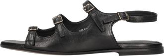 Dries Van Noten Schoenen, Dames, Zwart, 36 EU, Leer, Leren Sandalen