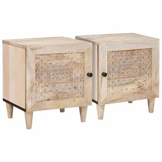 vidaXL Vidaxl Armadio Da Notte 2 Pz Bianco 80 X 50 X 40 Cm