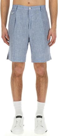 Dolce & Gabbana Linen Bermuda Shorts-Uomo