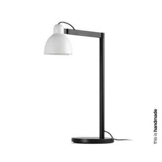 Faro Barcelona L&aacute;mpara de sobremesa cer&aacute;mica blanco brillo 25x47.4x57.5 cm