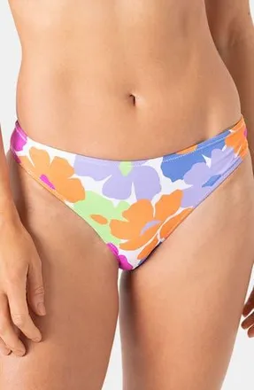 Roxy California Dreamin Reversible Bikini Bottoms in Medium Lime at Nordstrom Rack, Size Large