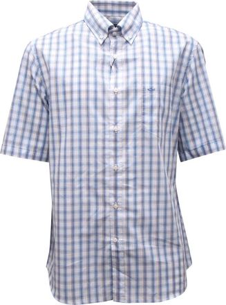 Paul & Shark Overhemd met Knoopsluiting en Borstzak - Heren - Korte mouwen Overhemden - Blauw - XL - Overhemden