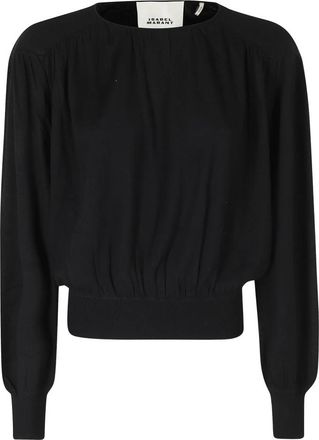 Isabel Marant Enza Sweater - Dames - Ronde hals truien - Zwart - XS - Wol - Truien & Vesten
