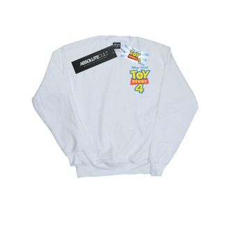 Disney Heren Toy Story 4 Logo Borst Print Sweatshirt (Wit)