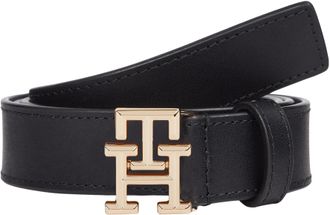 Tommy Hilfiger Womens 2.5 cm Logo Leather Belt, Black (Black), 35.4 inches