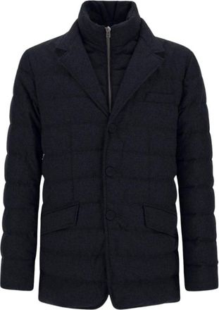 Herno Stoffen Blazer - Heren - Jassen - Blauw - Maat: XL Leer