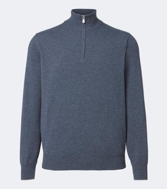 Brunello Cucinelli Jersey de cachemir con media cremallera