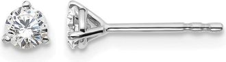 Diamond2Deal 14k Yellow Gold 1/3 ct Round Lab Grown Diamond Stud Earrings VS Clarity, D-E Color