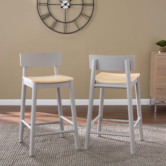 SEI Claxby Two-Tone Counter Stools - 2PC Set