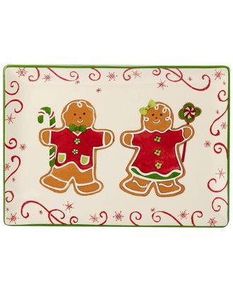 Certified International Holiday Magic Gingerbread Rectangular Platter