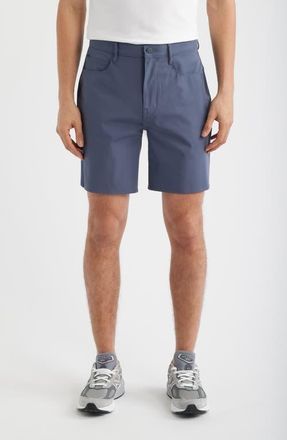 AG - Adriano Goldschmied Bay Athletic Fit Airluxe Dobby Shorts in Vintage Cornflower at Nordstrom, Size 38