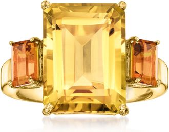 Ross-Simons Citrine Ring in 18kt Gold Over Sterling