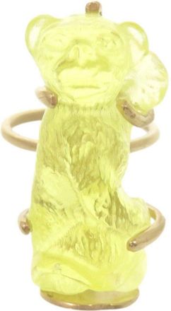 Dior Gold Yellow Metal Plastic Band Ring (Pre-Owned)