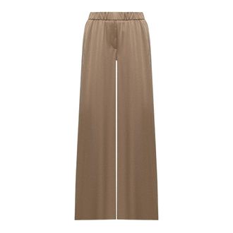 PESERICO Peserico, Wide Trousers, female, Beige, Size: XL Wide Trousers