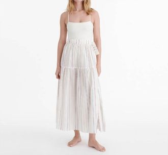 Eres Brillante Pareo Skirt In Rayure Lurex