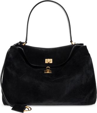 Balenciaga Tassen, Dames, Zwart, ONE Size, Leer, Rodeo Medium Bag