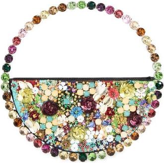 L'Alingi Eternity Crystal Embellished Clutch in Rainbow at Nordstrom