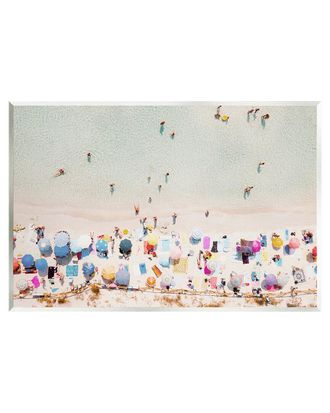 Stupell Industries Aerial Beach View People Swimming Wall Plaque Wall Art By Krista Broadway