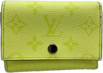 Louis Vuitton Taigarama Yellow Coated Canvas Wallet (Tri-Fold) (Pre-Owned)
