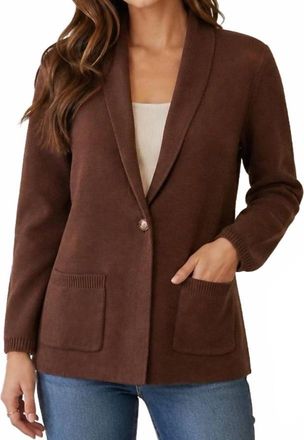Elie Tahari Knit Blazer In Brown