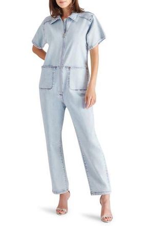 Steve Madden Eira Denim Jumpsuit in Stone Wash Blue at Nordstrom Rack, Size X-Small