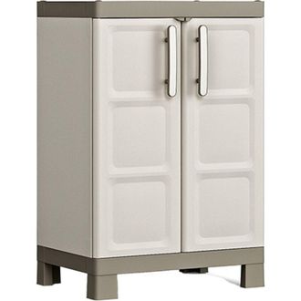 Keter Armario Interior Bajo Excellence Resina Cocina Garage Trastero Estanter&iacute;a Almacenaje Resistente Cerradura Certificaci&oacute;n T&uuml;v 65x45x97 Wxdxh Cm - Keter