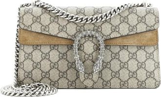 Gucci Dionysus Bag GG Coated Canvas with Crystal Embellished Metal Small shoulder bag - Bruin