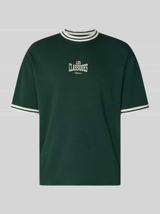 Only & Sons Boxy Fit T-Shirt aus reiner Baumwolle Modell LES in Dunkelgruen, Gr&ouml;&szlig;e XXL