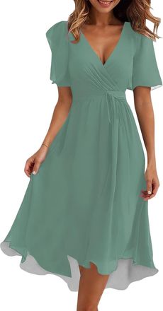 Generic Boho Dresses for Women UK Cute Dress Maxi Petite Long Sexy for Prom Mint Green Dress 65S Fancy Dresses Boots Ladies Nigresses 12-28 with Sleeves Maxi 